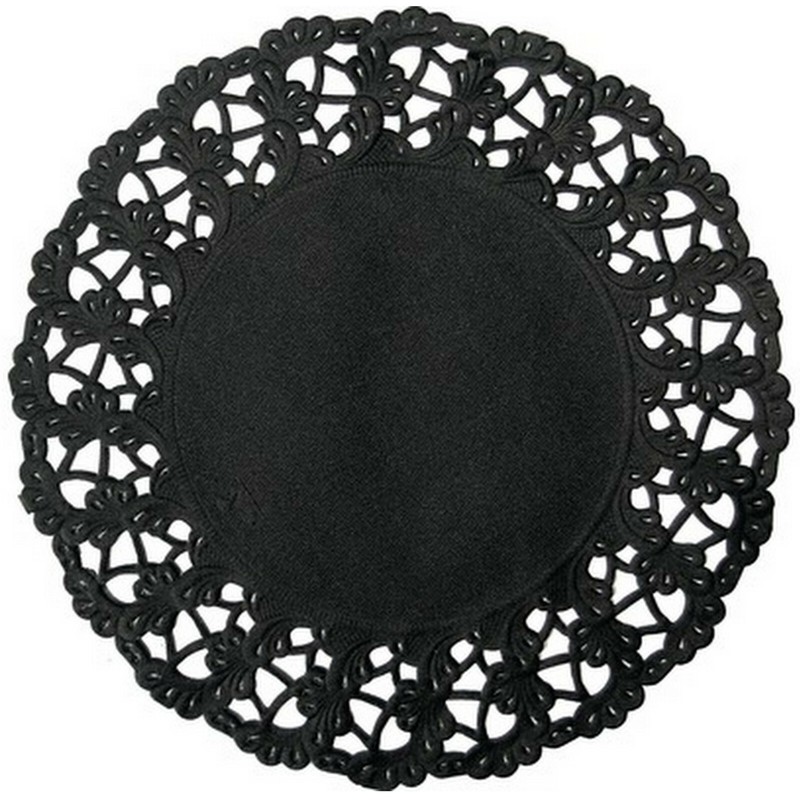 240 X Tortenspitzen Rund 30cm Tortenpapier Plattenpapier Spitzendeckchen Schwarz