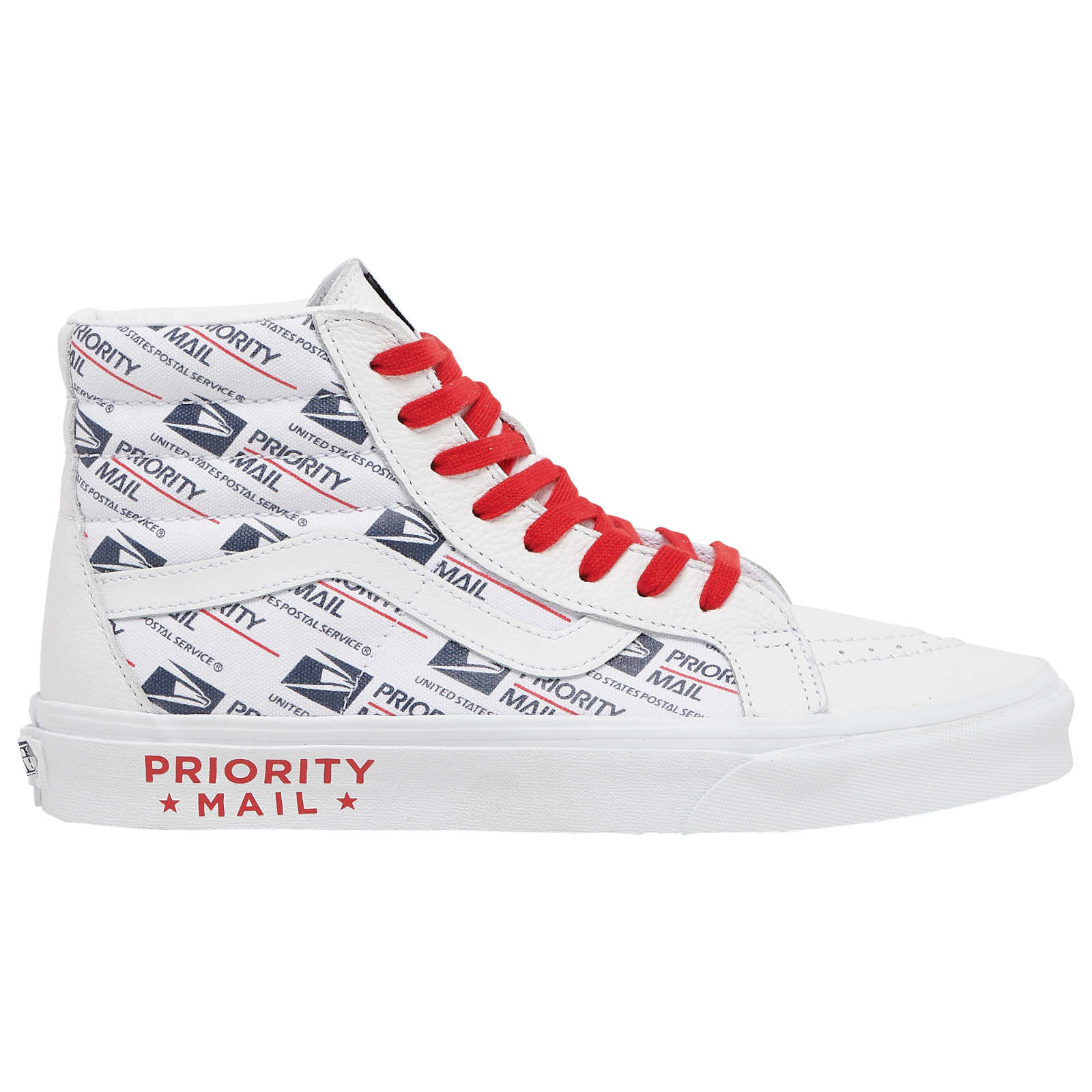 Pre-owned Vans X Sk8-hi Shoes Exclusive Priority Mail Design Brand Mens 9 -  12 In White | ModeSens