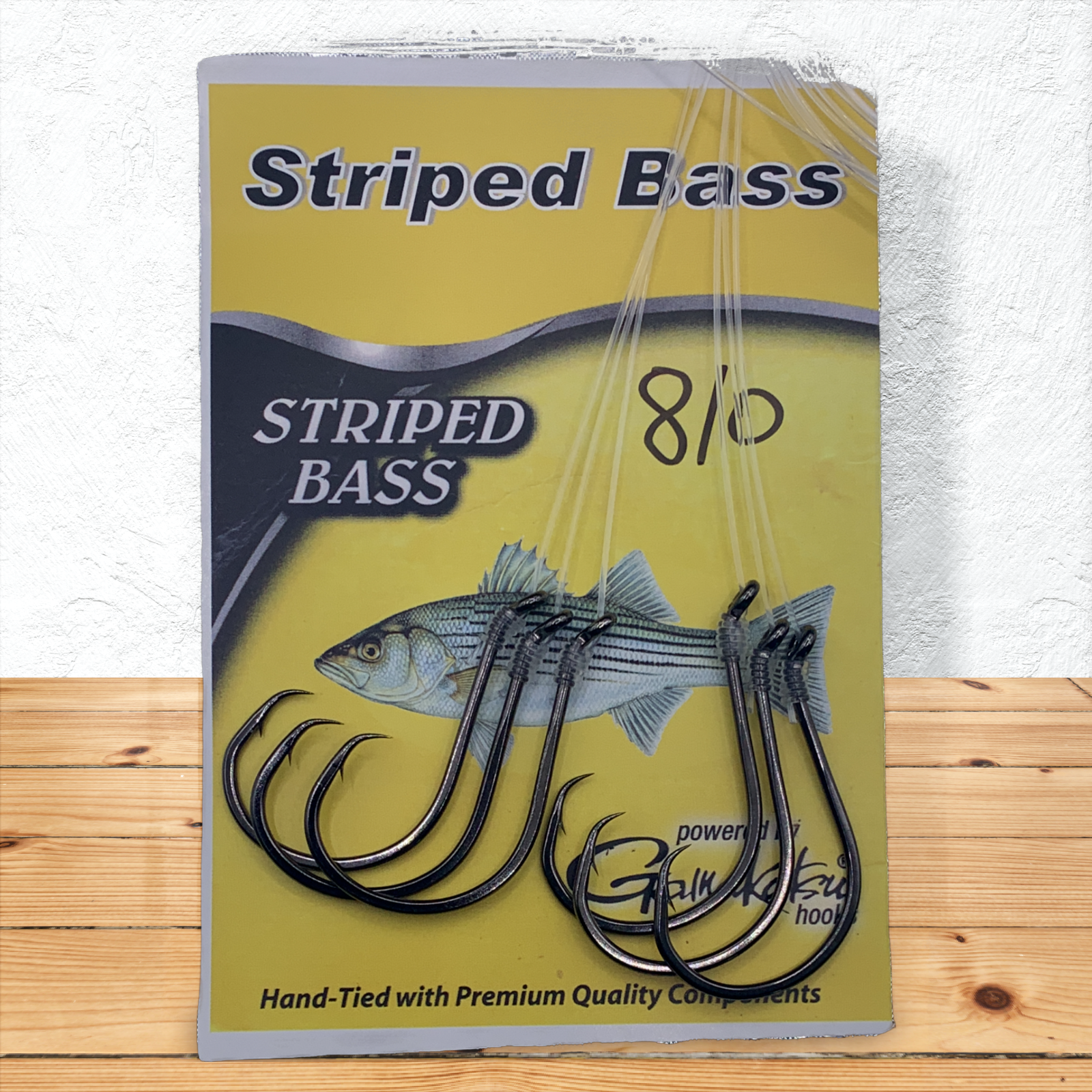 6 Striped Bass Rigs Striper 8/0 Gamakatsu INLINE Circle Hook