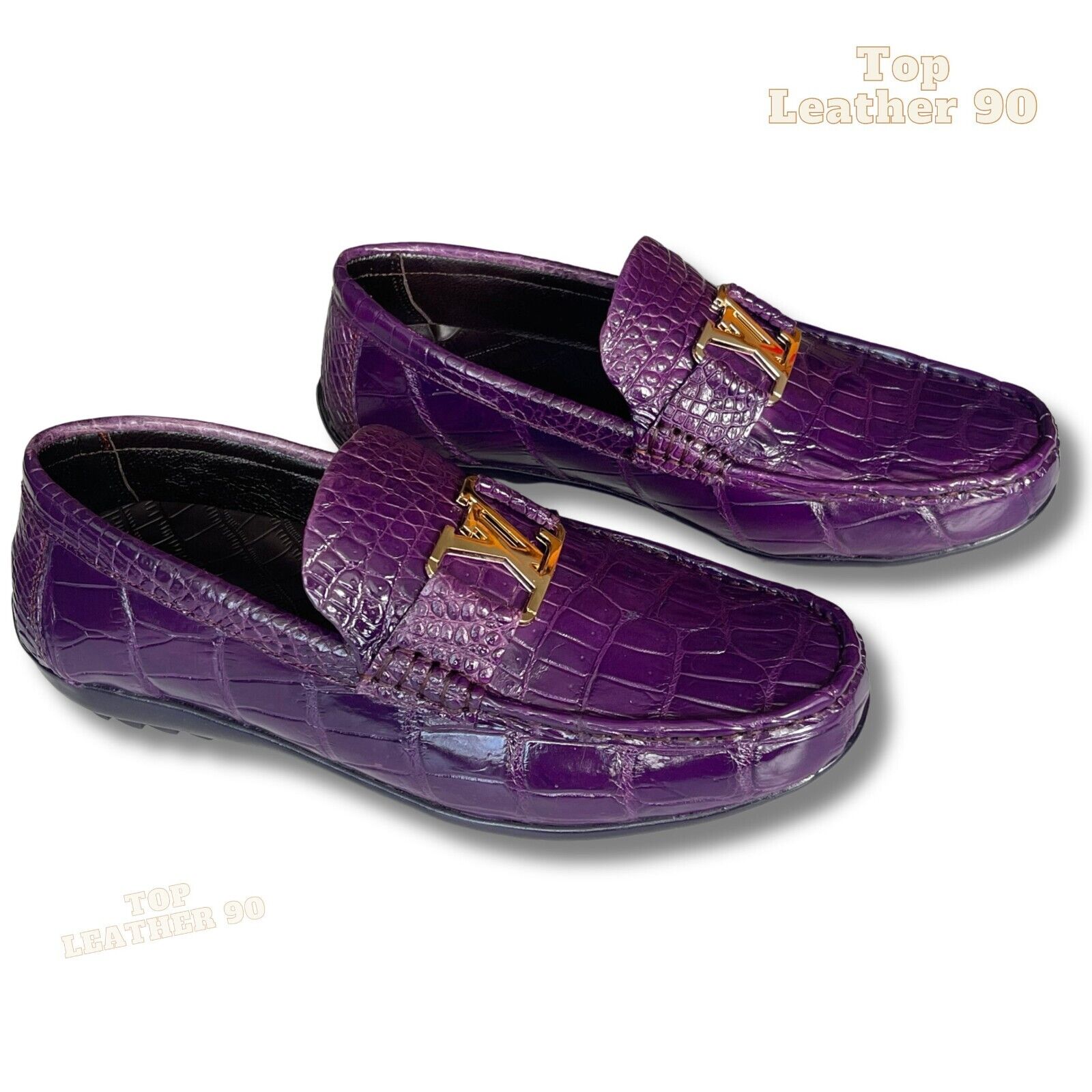Pre-owned Handmade Men's Shoes Genuine Crocodile Alligator Skin Leather  Size Us11 - Eur44 In Brown