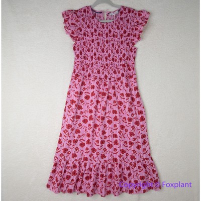 New!  Vineyard Vines Rock Rose Floral Smocked Midi Dress, size M