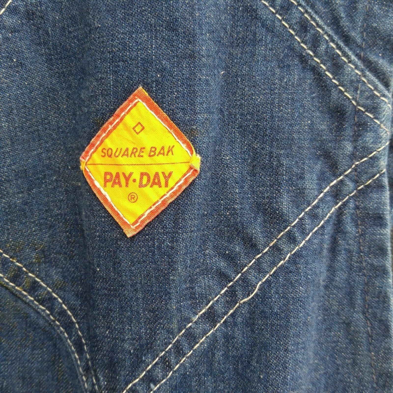 Vintage Penney's Pay Day Overalls Blue Denim 36