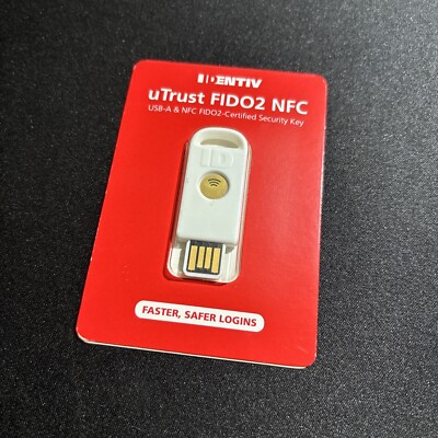 NEW IDENTIV uTrust FIDO2 USB-A & NFC FIDO2 Certified Security Key 905601 Sealed