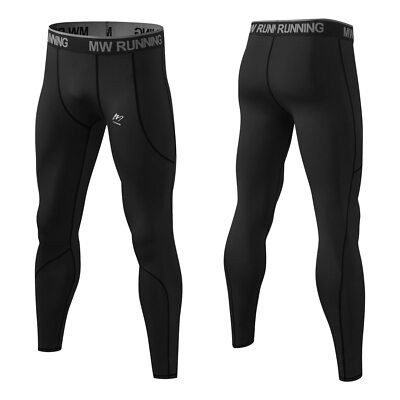 Man's Workout Leggings Compression Base Layer Gym Sports Running Training Pants