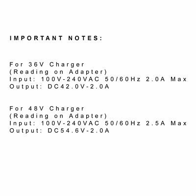 New Electric Bike Bicycle EBIKE 48v 36V 10AH amp lithium ion BATTERY Charger