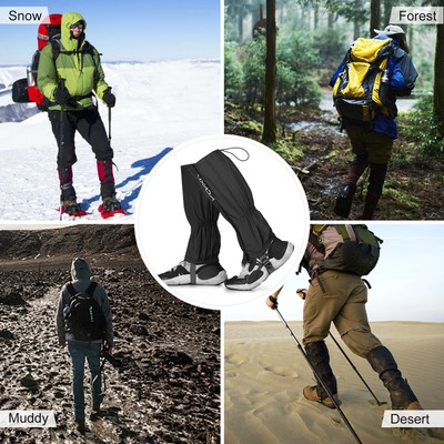 Lixada Cloth Gaiters Leggings Cover Shin Guards Set For Biking Snowboarding