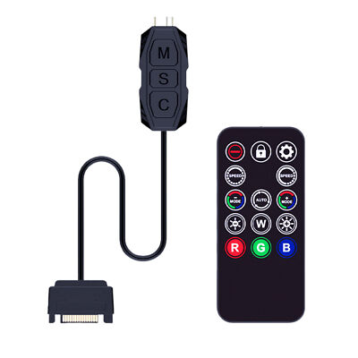 Argb Controller with Long Cable Professional Rgb Adjustable 3pin Remote Control