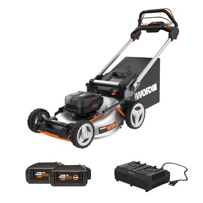 WORX Nitro WG753 40V Cordless 21'' Self-Propelled 2X 5.0Ah Batteries
