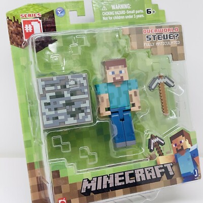 MINECRAFT Overworld STEVE Series 1 Action Figure 2 3/4'' Jazwares 2013 -BRAND NEW