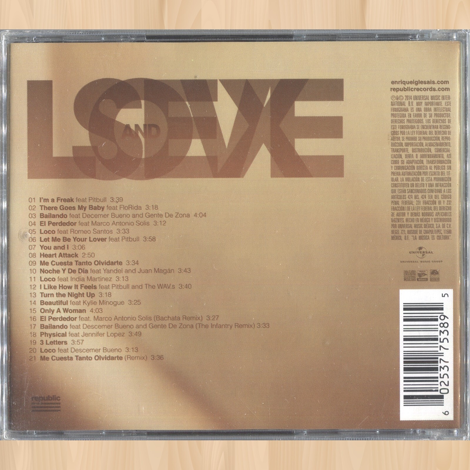 10 BONUS TRACKS---- Enrique Iglesias SEX AND LOVE Deluxe 10 BONUS TRACKS---- Enrique Iglesias SEX AND LOVE Deluxe