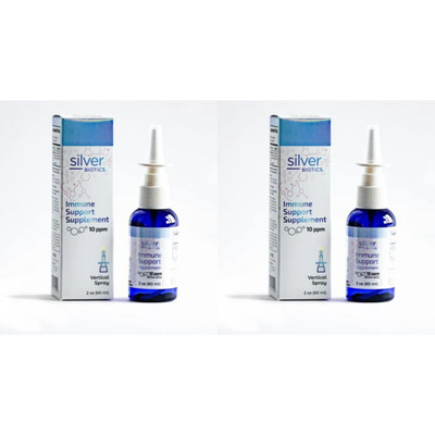 American Biotech Labs Silver Biotics Nasal Spray SilverSol Technology 2 PACK
