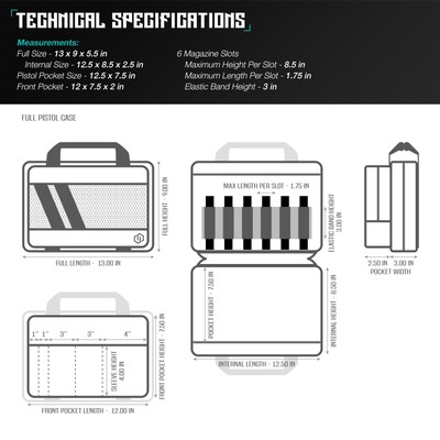 [SAVIOR] Specialist Series Double Pistol Bag 2 Handgun Revolver Mag Storage Case