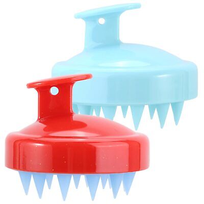 2pcs Silicone Shampoo Brush Scalp Exfoliator Brush For Scalp Scrubber Dandruff R