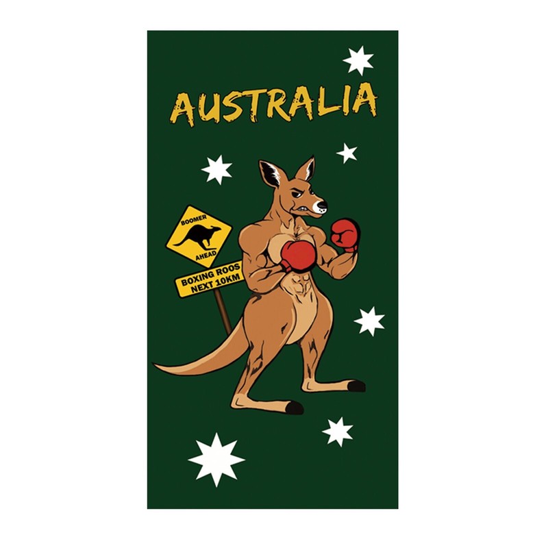 Boxing Kangaroo Beach Towel
