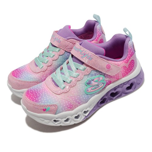 Skechers S Lights-Flutter Heart Lights-Simply Love Strap Kid Casual 302315-LPKMT