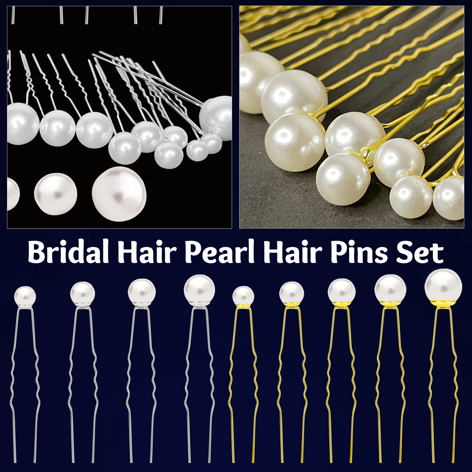 Trimming Shop Haarspangen Hochzeit Party Haarpin Gold Sliver 18pcs Neu