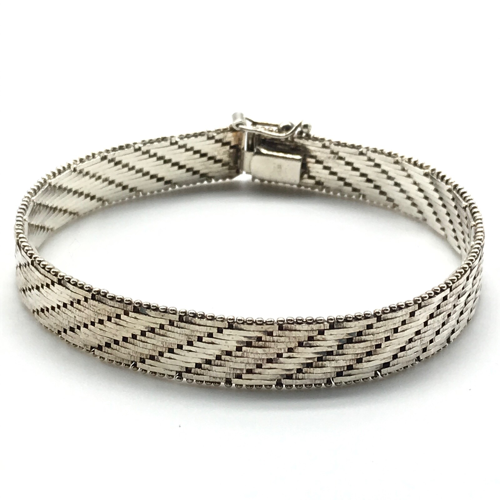 アクセサリー Vintage Italy Sterling Wave Bracelet Vintage 925 Italian Sterling Silver Flat Flexible Shiny