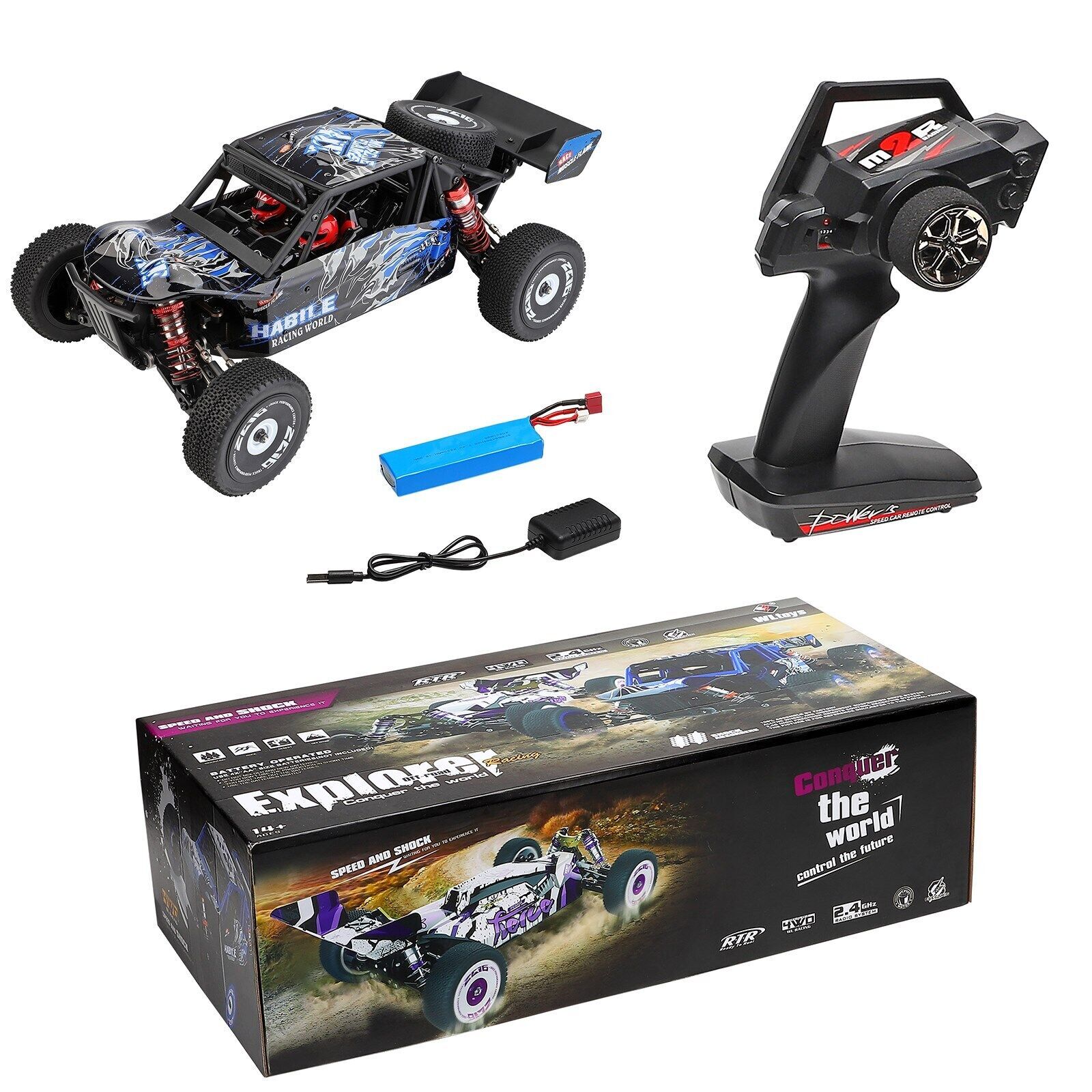 Wltoys 124018 High Speed RacingRC Car 60km/h 1/12 2.4GHz Off-Road RTR Toy GiftL3