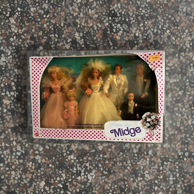 wedding party midge gift set barbie ken midge alan kelly todd 1990 nib 284801708107