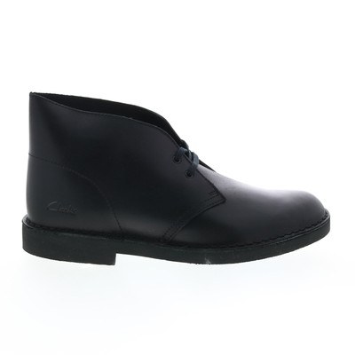 Clarks Desert Boot 2 26161237 Мужские черные кожаные ботинки чукка на шнуровке