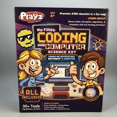 Playz My First Coding & Computer Science Kit - STEM Hands on Activities NEW Box!