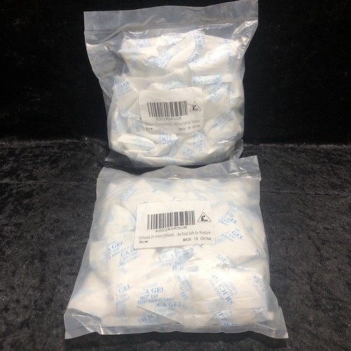 20 Gram 60 Packs Silica Gel Packets Dessicant for Storage, Humidity