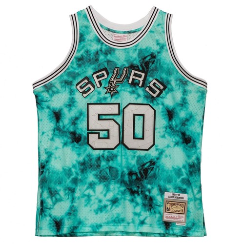 

Мужская футболка NBA GALAXY SWINGMAN Mitchell - Ness - SPURS 1998 DAVID ROBINSON, Teal
