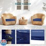Codi Outdoor Cushions for Patio Furniture 24x24 Inch, Waterproof Chair Seat Cushion with Handles and Adjustable Straps, Fade Resistant - Set of 2, Navy Blue
