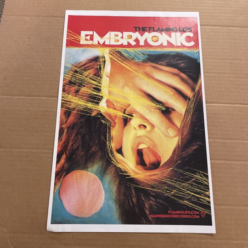 THE FLAMING LIPS Embryonic 2009 PROMO POSTER Warner 11 x 17