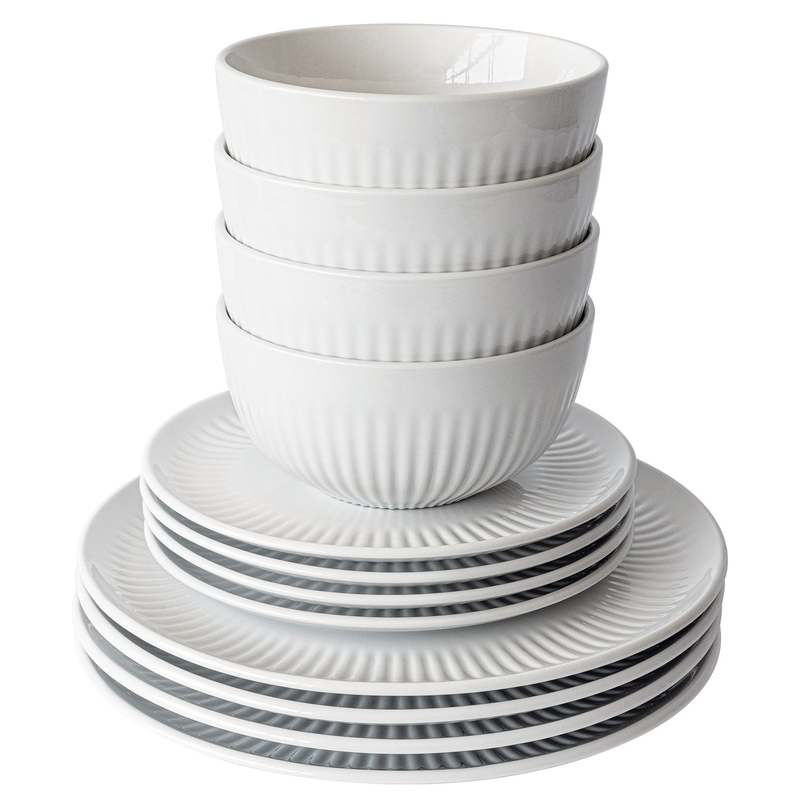 Over&Back 12-Piece Porcelain Dinnerware Set
