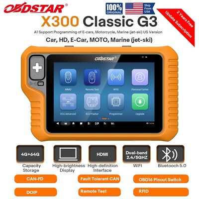 OBDSTAR X300 Classic G3 IMM0 K-ey Progarmming Scanner Upgrade of X300 DP Plus