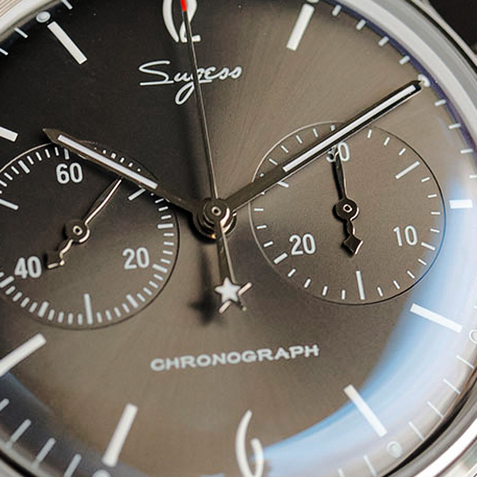Pre-owned Sugess Gradient Grey Swan Neck Domed Mechanical Watch Seagull 1963 Su1901f022sn