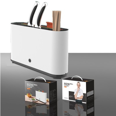 Chopping Block Holder Smart Cutlery Rack Sterilizer Self Cleaning Cut Board Set