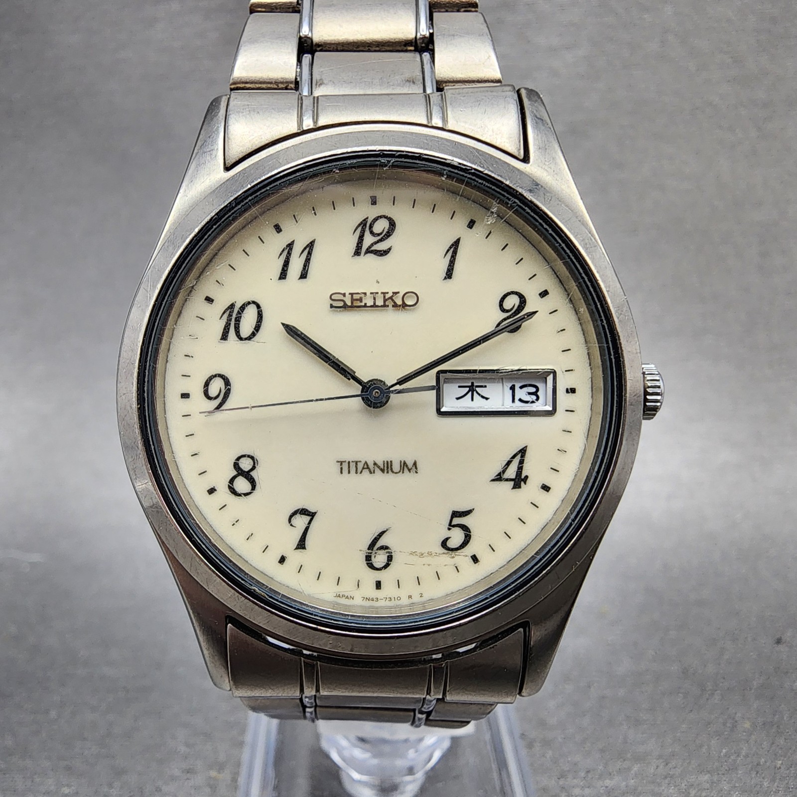 【新品電池タグ付き】SEIKO TITANIUM メンズ腕時計7N43-8B80 SEIKO TITANIUM 7N43-9100 MENS QUARTZ | eBay