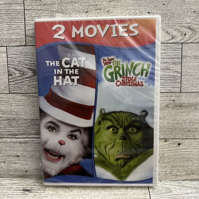 Dr. Seuss The Cat in the Hat /How the Grinch Stole Christmas (DVD) BRAND NEW