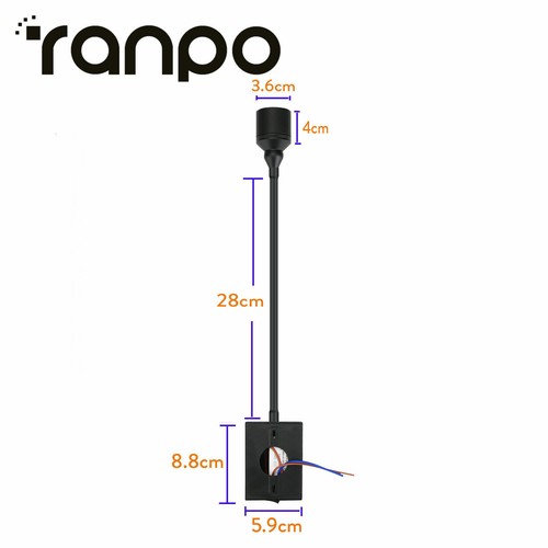 Dimmbare Schwanenhals Lampe Wall Mount Wandleuchte Leselampe LED COB