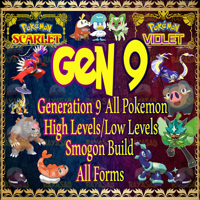 Pokemon Scarlet and Violet GEN 9 Shiny 6iv Paldea SMOGON Build Pokémon Home 