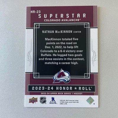 2023 Upper Deck Series 1 #HR-23 Nathan MacKinnon Honor Roll