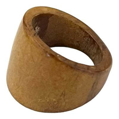 Vintage Ring Constructed of Natural Wood Retro Boho Unusual 5H