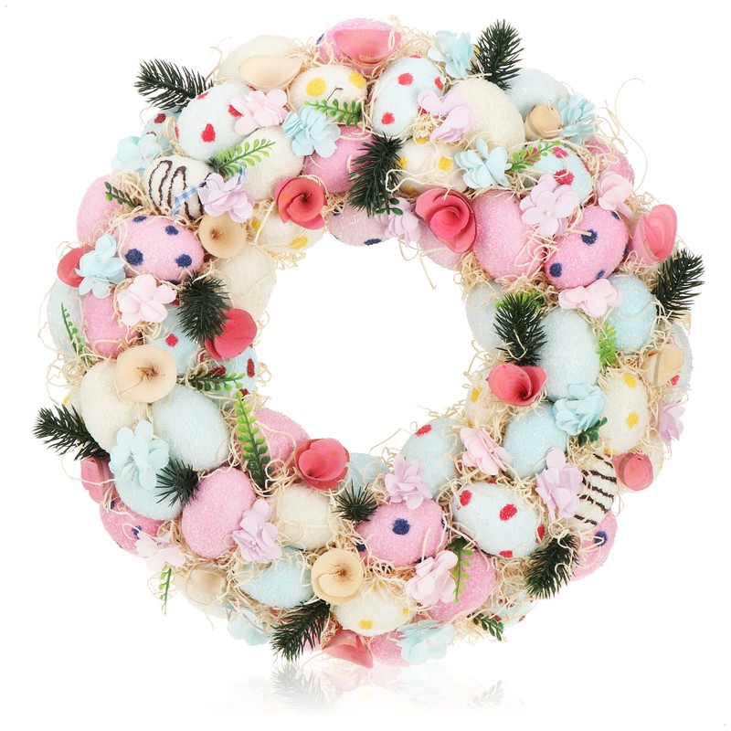 Osterkranz Mit Bunten Ostereiern, Dekorativer Tischkranz & TÃ¼Rkranz, 43cm