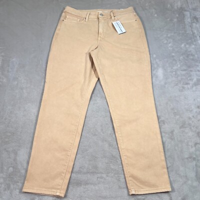 Old Navy Jeans Womens Size 12 Beige OG Straight High Rise Secret Slim Pocket NEW