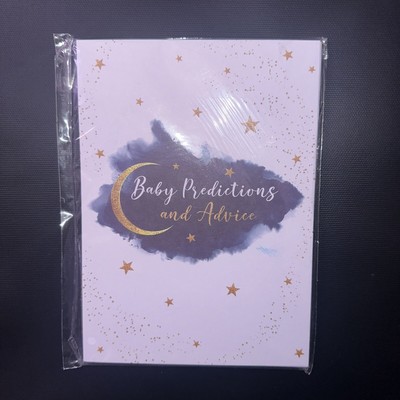 30 Baby Predictions & Advice Gold Stars/ Gold Moon Theme  Baby Game Cards (NEW)