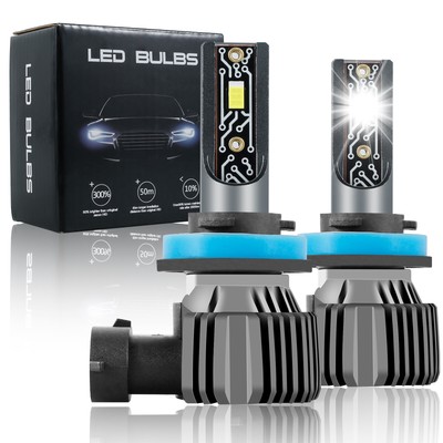 2Pcs H7/H11 LED Fog Light Bulbs 16000LM 6000K Super White 600% Brightness US