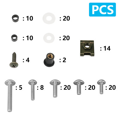 155x Fairing Bolt Screws Kit For Kawasaki KLR250 KLR650 / Zephyr 550 750 / ER-6N