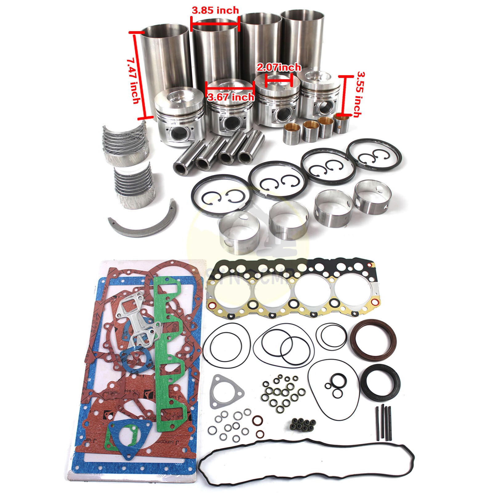 パーツ Davefinch23 D12 D12D Engine Overhaul Gasket Kit For Volvo EC210B EC240B