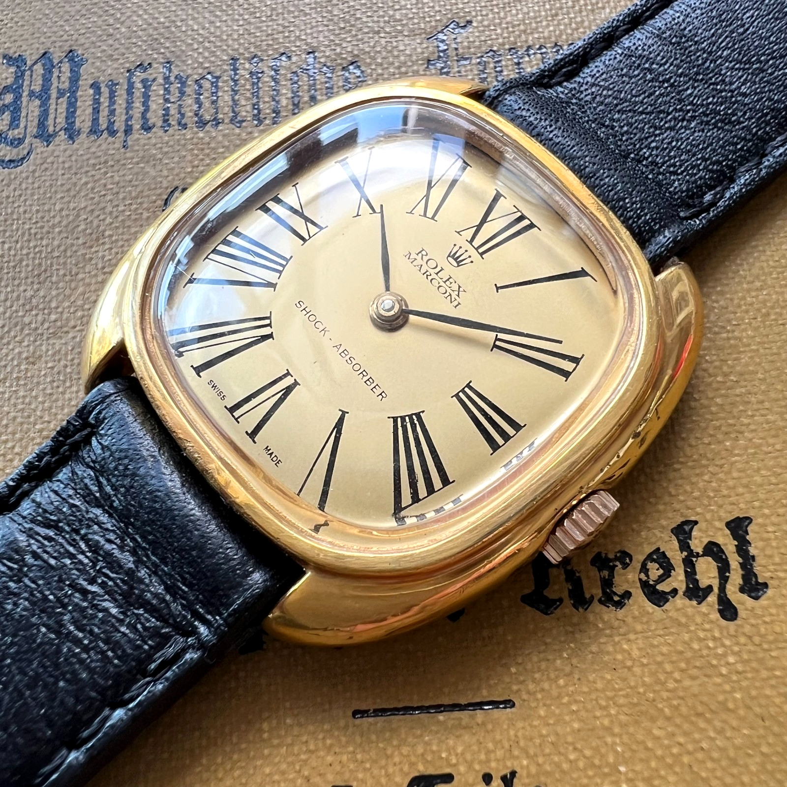 ロレックス マルコーニ ビンテージ Vintage] ROLEX Marconi 1920's Gold Dial 18k case 30mm watch
