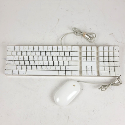 Apple Mac Pro 2 USB Wired Keyboard A1048 & A1152 Optical Mighty Mouse