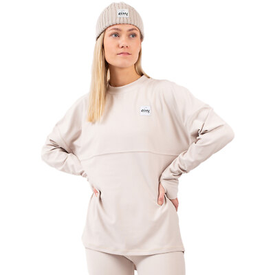 Eivy Venture Rib Top Women Functional Shirt Long Sleeve Yoga Baselayer NEW Beige