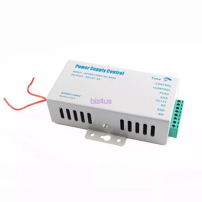 12V 5A Door Access Power Supply for Entry Exit Control System Electric Lock 60W