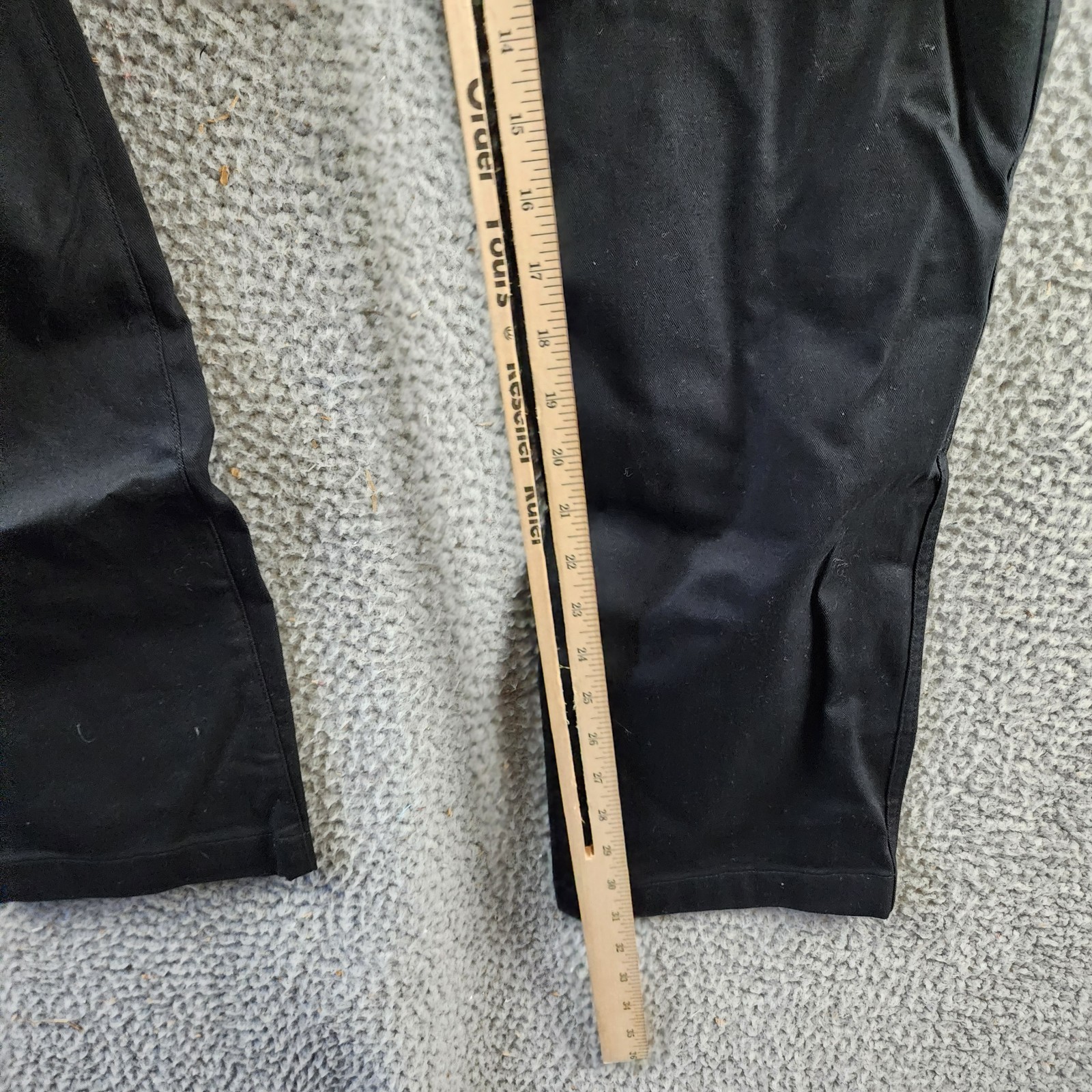 Theory Straight Twill Cargo Pants Men's 30 Black Side Pockets Button Zip Closure - Picture 8 of 17